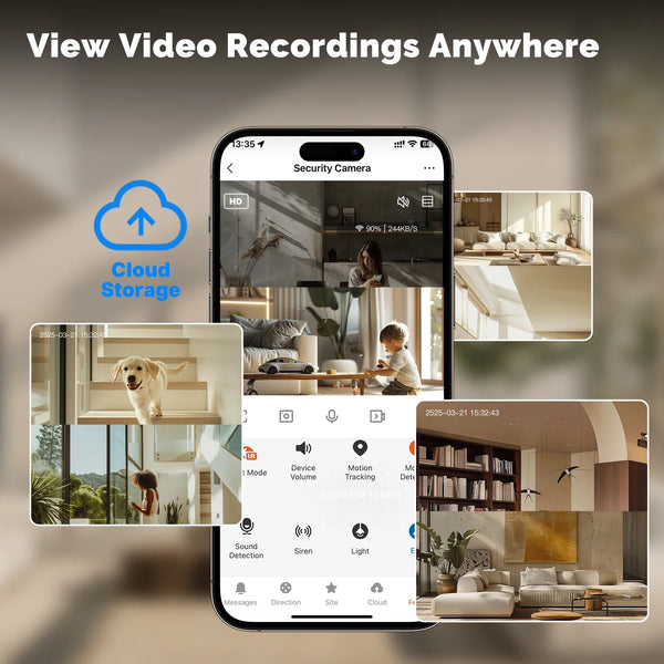 Moes Tuya WiFi Indoor Smart Camera 4MP Dual Lens Night Vision Two Way Audio - stepyours.com