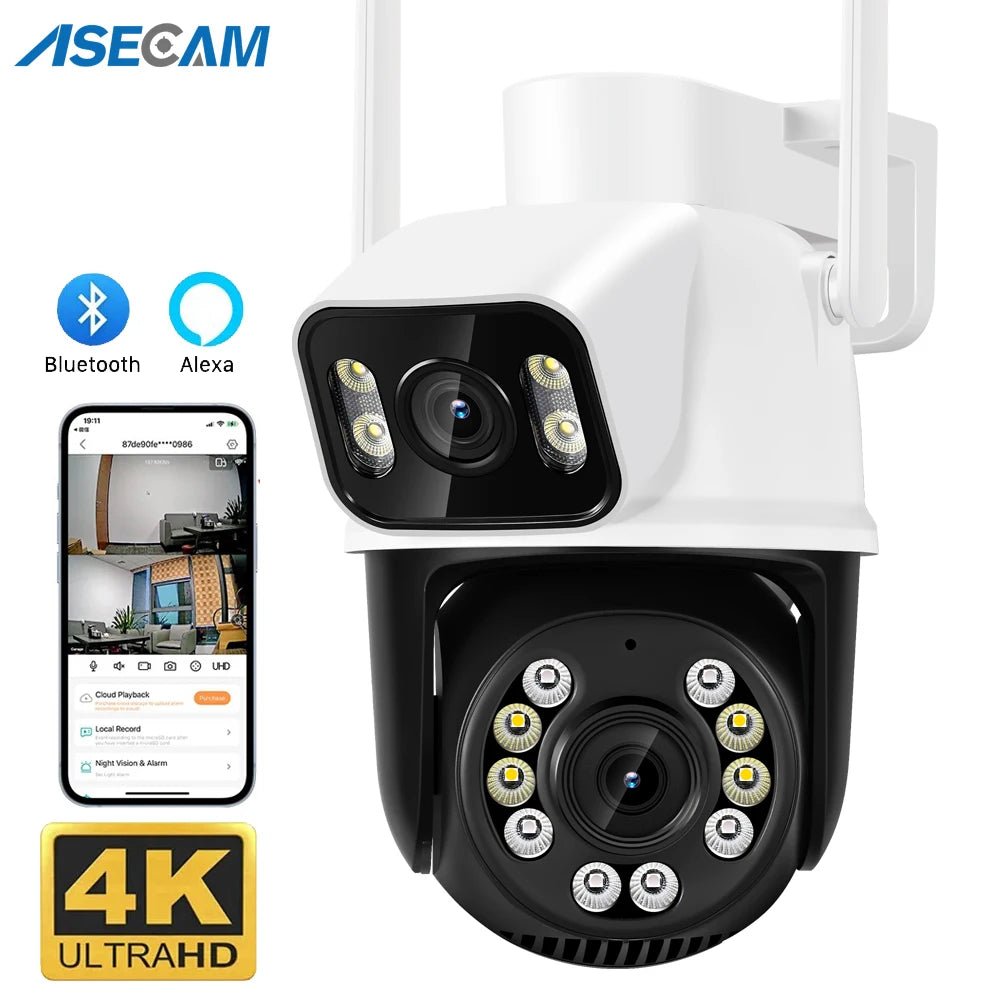 8MP 4K PTZ WiFi Outdoor Camera - Dual Lens AI Tracking for Enhanced Security - stepyours.com