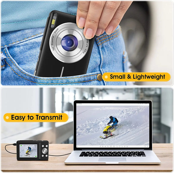 Kids Digital Camera Camcorder 16x Zoom 1080P 44MP for Beginners - stepyours.com