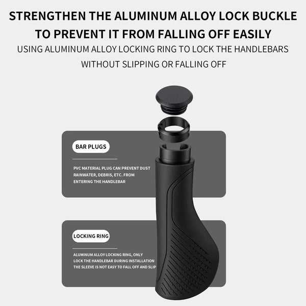 TOSUOD Bicycle Grips Lightweight Shock-Absorbing MTB Handle Bar Covers Comfortable Handlebar Grips Skid-Proof Grips Part