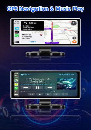 11.26 Inch 4K Dual Lens Dash Cam With Wireless CarPlay Android Auto GPS WiFi - stepyours.com