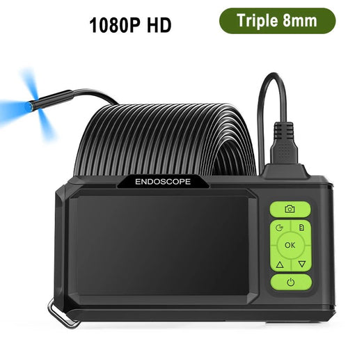 ENWOR Industrial Endoscope 4.3 Inch IPS Screen Autofocus Camera With Triple Lens - stepyours.com