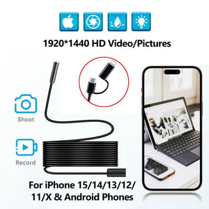 5.5 To 8mm Endoscope For Android And iPhone Real Time Boroscope Tight Spaces - stepyours.com