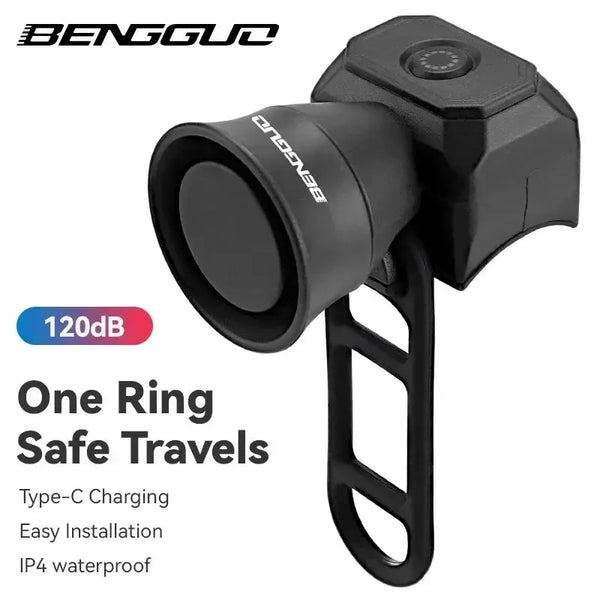 Electric Bike Horn - Waterproof USB Charging Bell — product view 2