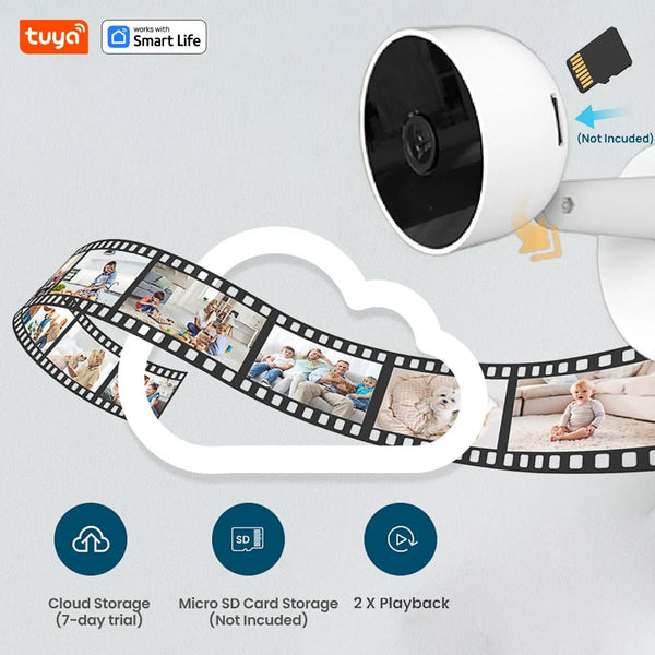 Tuya Smart 3MP Indoor Camera Real Time Alerts 2 Way Audio Human Detection - stepyours.com
