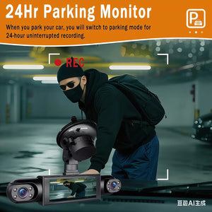 4 Channel Dash Cam With Front And Rear Night Vision Quad Vehicle DVR - stepyours.com