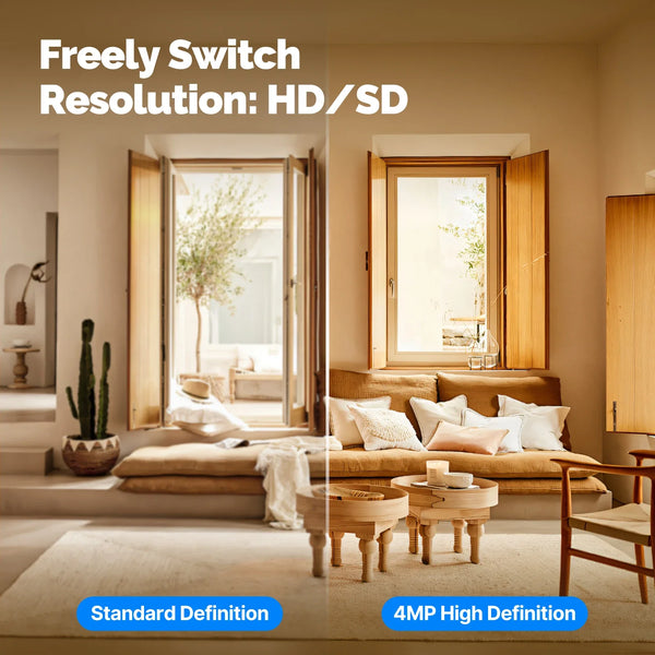 MOES Tuya WiFi Indoor Pan/Tilt Camera - 4MP HD Night Vision And Motion Alerts by stepyours.com