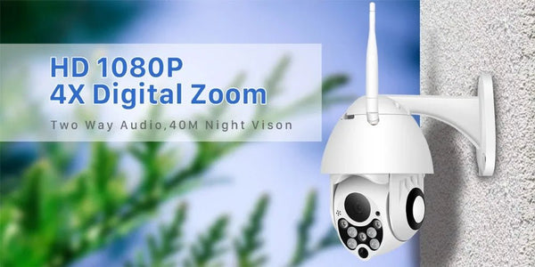 Abuntu YCC365 Plus PTZ WiFi Outdoor CCTV Camera 1080P Waterproof 4x Zoom - stepyours.com