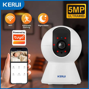 KERUI K259 5MP WiFi Indoor IP Camera With Tuya Smart App AI Tracking - stepyours.com