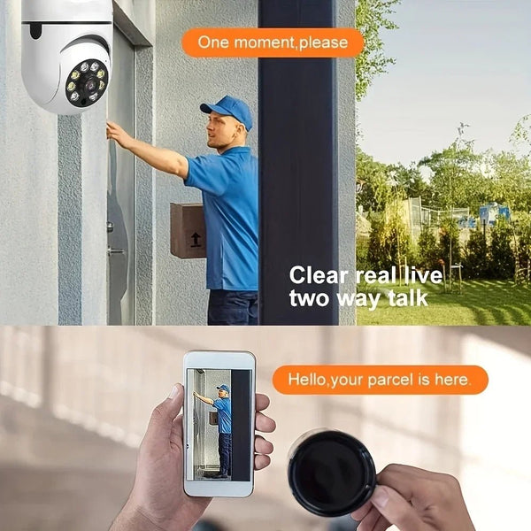 Ease Life App Light Bulb Security Cameras 2 Pack 5GHz WiFi 360 Degree E27 Socket - stepyours.com