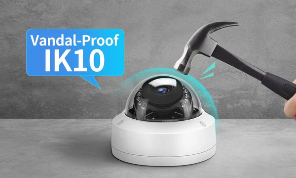 8MP 4K POE IP Outdoor Dome Camera - IK10 Explosion - Proof H265 Onvif CCTV - stepyours.com