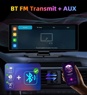 4K Dash Cam With Wireless CarPlay Android Auto GPS 7 Inch Or 10.26 Inch - stepyours.com