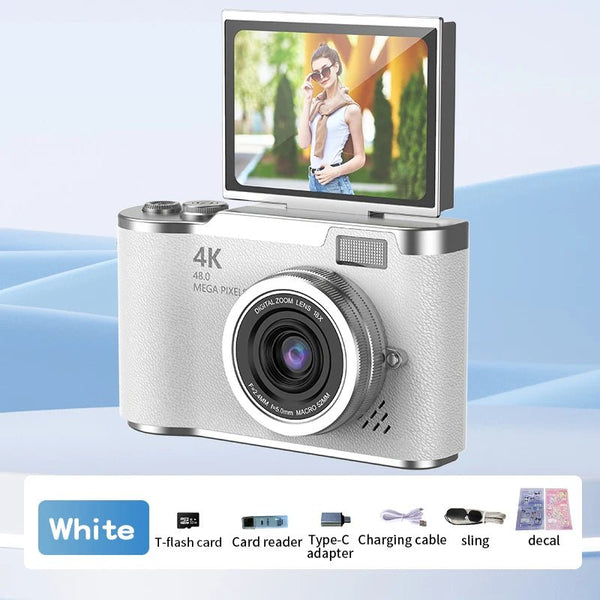 4K 48MP Digital Camera Camcorder For Kids Beginners With 2.4 Inch Screen - stepyours.com