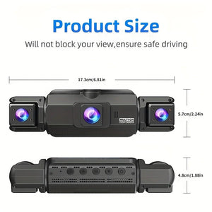 4 Channel 360 Dash Cam With 1080P Front Left Right Rear 24H Parking - stepyours.com