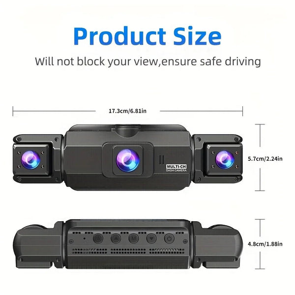 4 Channel 360 Dash Cam With 1080P Front Left Right Rear 24H Parking - stepyours.com