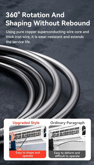 Two - Way 360 Rotating Borescope - 1080P Camera With Light 6mm Probe Hooks - stepyours.com