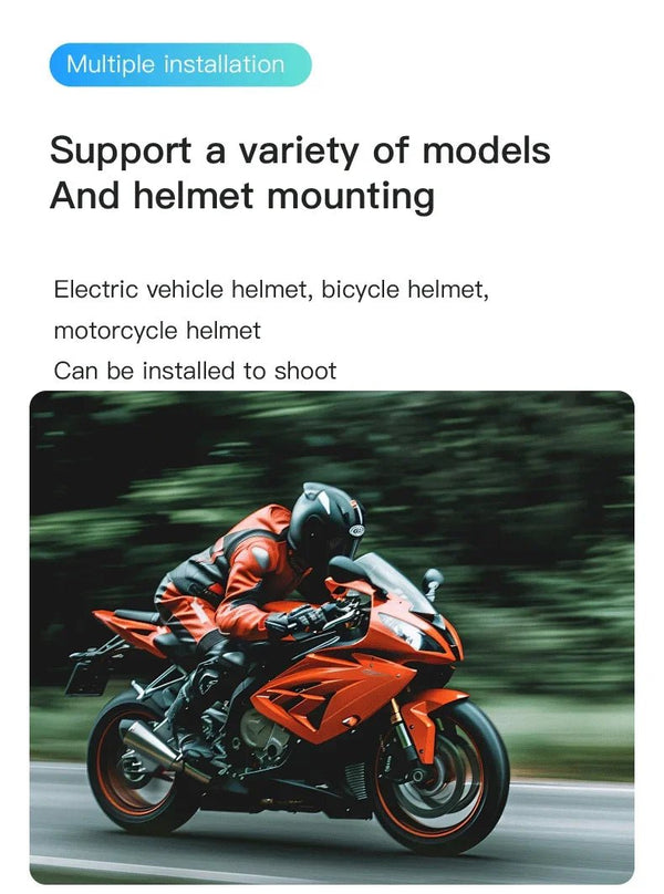 4K FHD Action Camera Helmet Mounted For Outdoor Motorcycle And Bike Video - stepyours.com
