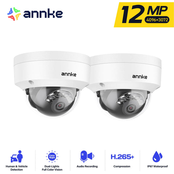 ANNKE 12MP IP67 Dual Light PoE Camera With Color Night Vision And Microphone - stepyours.com