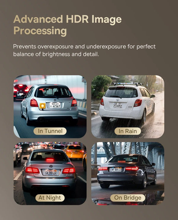 Baseus VD1 Pro 4K Dash Cam With Sony Sensor ADAS GPS WiFi6 STARVIS Night Vision - stepyours.com