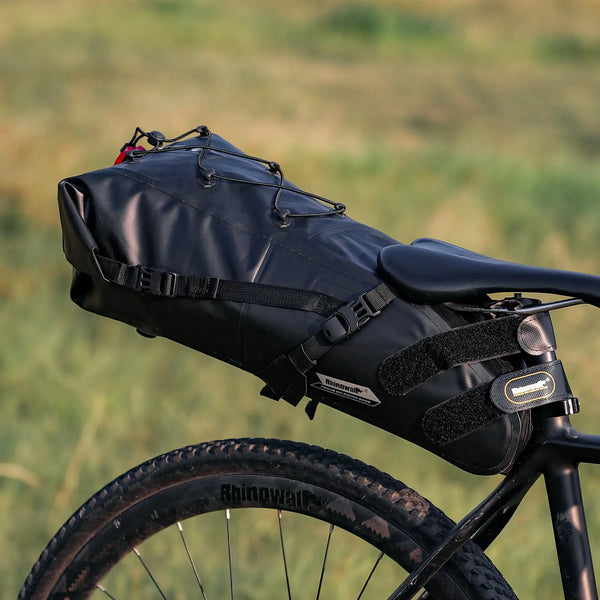 Rhinowalk Bike Saddle Bag Waterproof 5L-13L Big Capacity Foldable For Road MTB Bicycle Tail Rear Bag Cycling Trunk Pannier Black