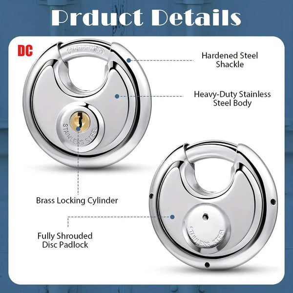 Stainless Padlock - Heavy Duty Security — product view 5