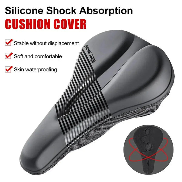 Gel Padded Bike Seat Cover Waterproof Cushion