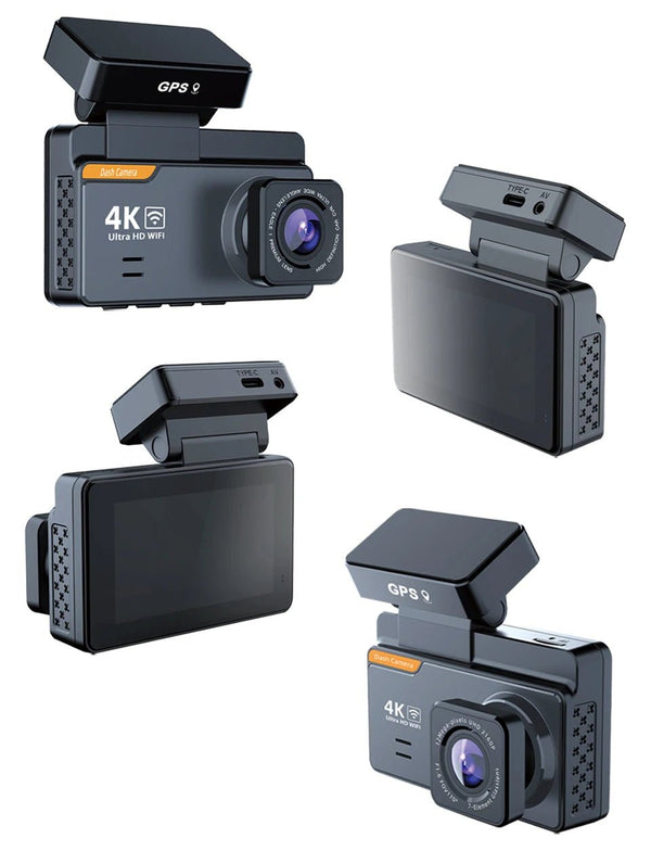 E - ACE Dash Cam 4K Dual Lens GPS WiFi 24h Parking Night Vision Rear View - stepyours.com