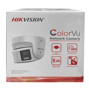 Hikvision 8MP Panoramic ColorVu Turret IP Camera Dual Lens Built In Mic Speaker - stepyours.com