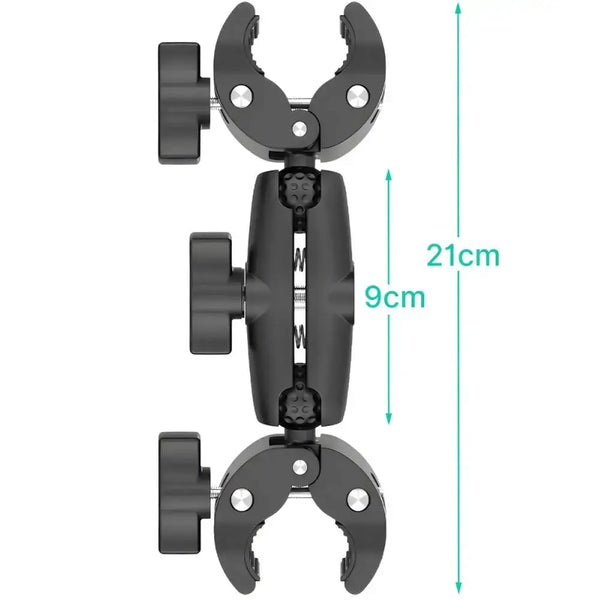 Camera Double Clip Crab Clamp For GoPro Motorcycle Bicycle Handlebar Clip Bracket For Insta360 One X2 X3 Sports Camera Accessory