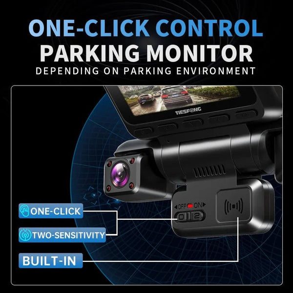 TiESFONG 4CH GPS Dash Cam I7Pro Front 4K 2K Plus 3x1080P Car DVR WiFi - stepyours.com
