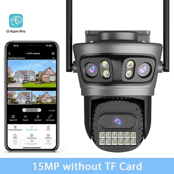 BESDER 15MP WiFi Outdoor PTZ Camera With Auto Tracking 5X Digital Zoom CCTV - stepyours.com
