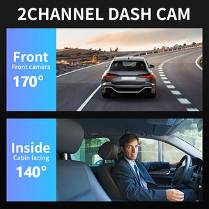 1080P WiFi Dual Dash Cam Front Inside Car with IR Night Vision Loop Recording - stepyours.com