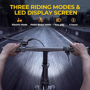 14'' Foldable Electric Bike 500W Motor 48V Battery 22MPH Max Speed 30Miles Long Range with Two Seats for Adult Mini E Bike