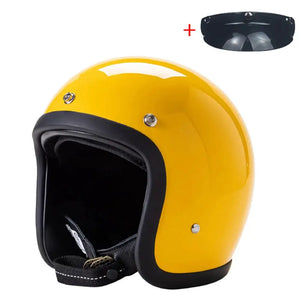 Vintage Open Face Motorcycle Helmet — product view 10
