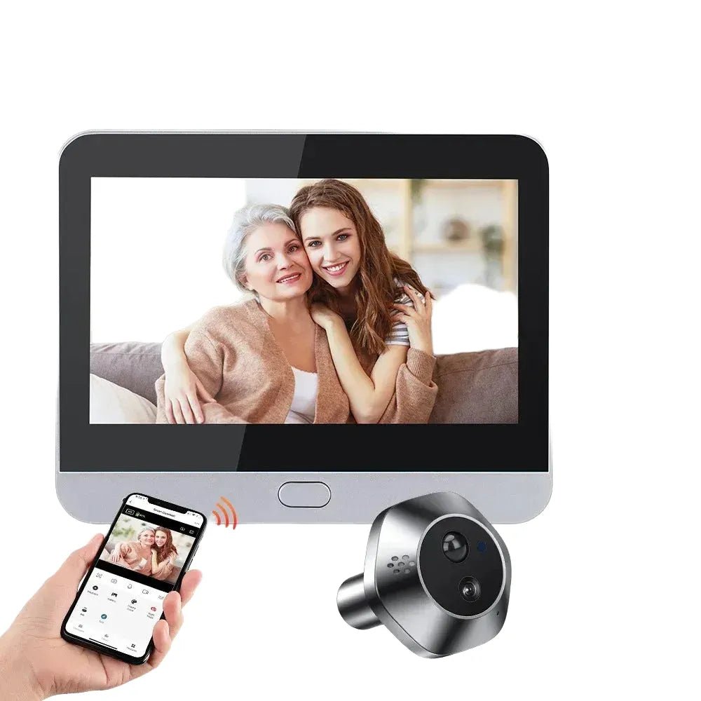WSDCAM Mini WiFi Doorbell With Two Way Talk Peephole 1080P - stepyours.com