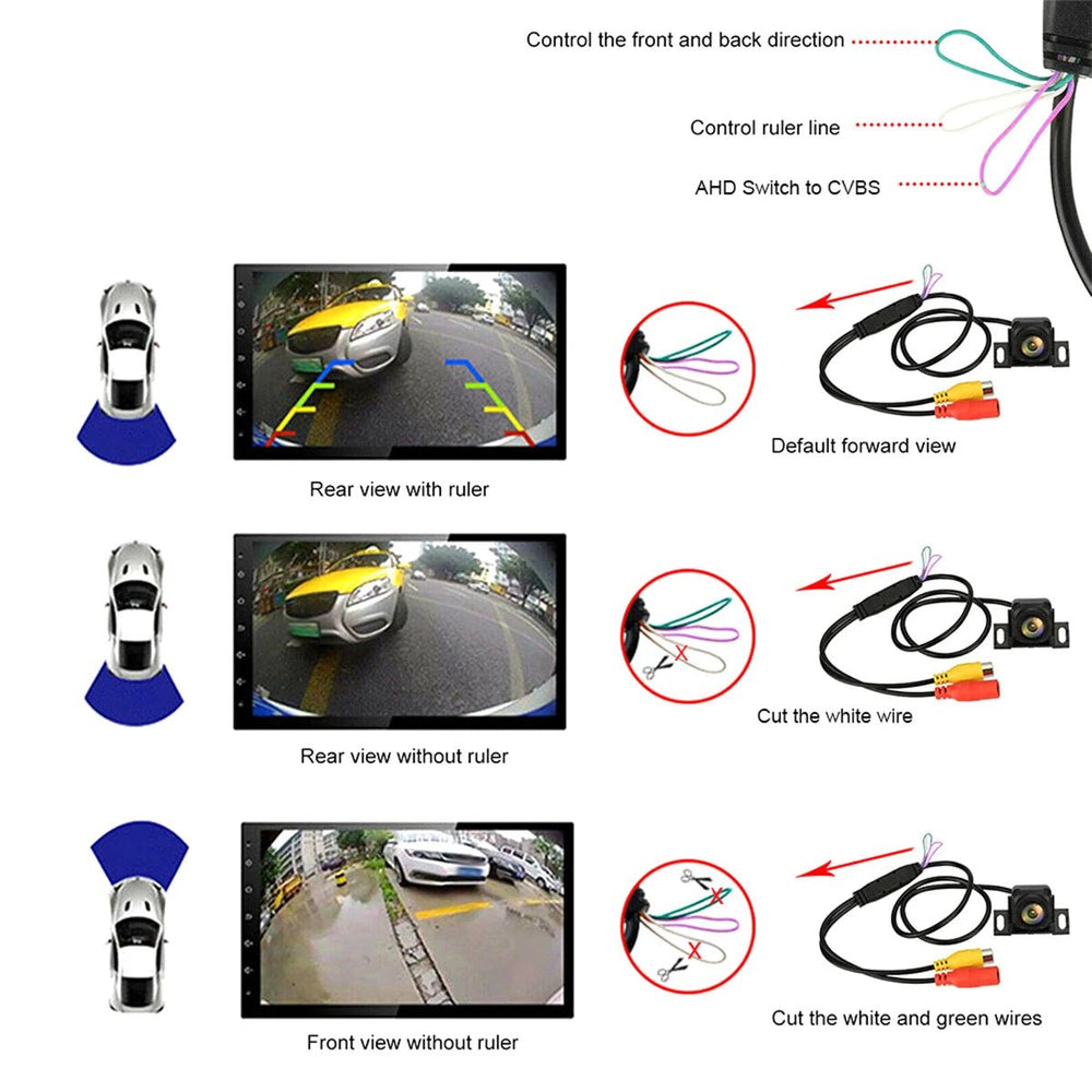 Car Backup Camera 1080P Rear 170 Deg Wide Angle Adjustable Reversing Camera - stepyours.com