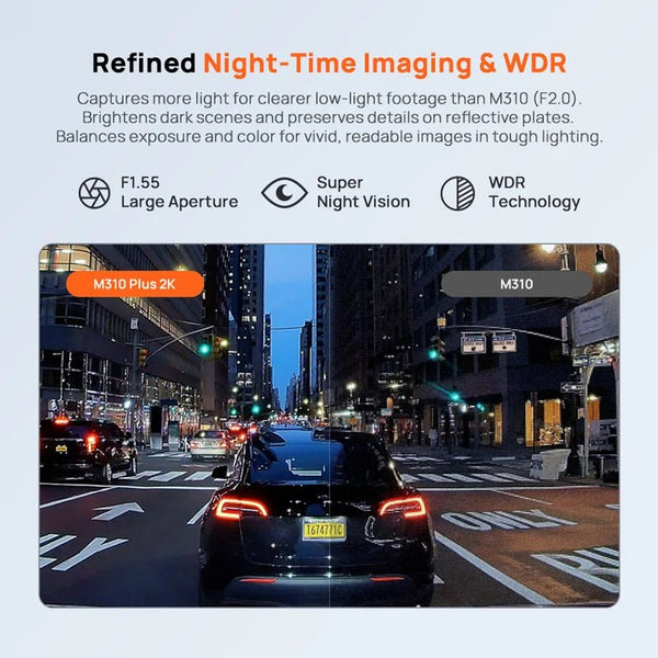 70mai M310 Plus Dash Cam 2K Car DVR With Night Vision WiFi 24H Parking - stepyours.com
