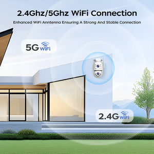 Jooan 4K Outdoor PTZ WiFi Camera AI Tracking Dual Lens 5X Zoom Hooks by stepyours.com