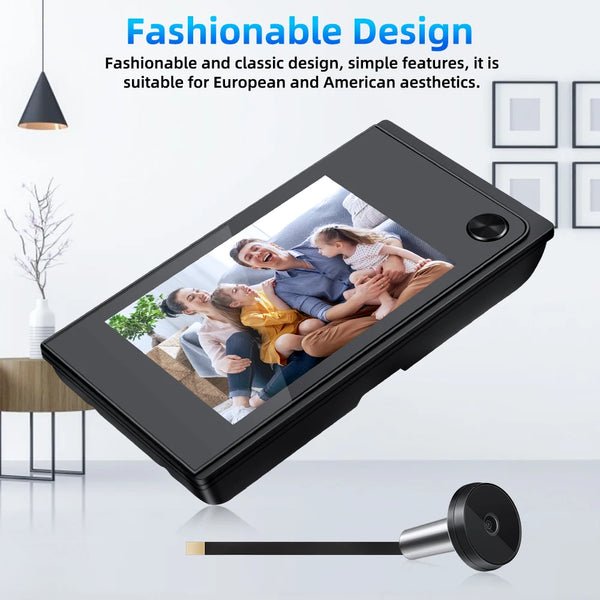 Awapow 3.5 Inch Doorbell Peephole Viewer Digital Door Camera 120° LCD 2 Million HD Pixels Cat Eye Door Bell Outdoor Monitor by stepyours.com