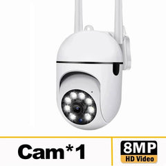 8MP WiFi Surveillance Camera PTZ IP Camera Color Night Vision AI Human Tracking - stepyours.com