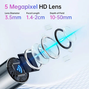 KERUI Ear Wax Removal Cleaner With 5MP HD Camera - See Ear Canal Add Hooks - stepyours.com