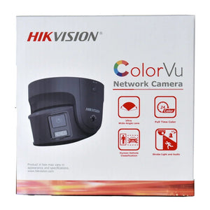 Hikvision 8MP Panoramic ColorVu Turret IP Camera Dual Lens Built In Mic Speaker - stepyours.com