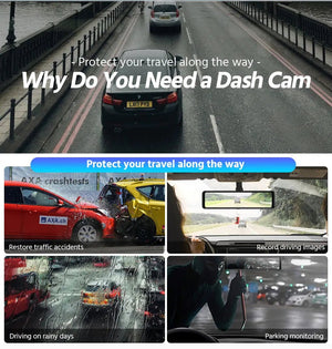 ACCEO 4K WIFI Dash Cam 12 Inch Rearview Mirror Car DVR Recorder - stepyours.com