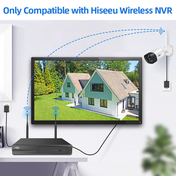 Hiseeu Wireless IP Camera 3MP Waterproof Indoor Outdoor Security WiFi Kit - stepyours.com