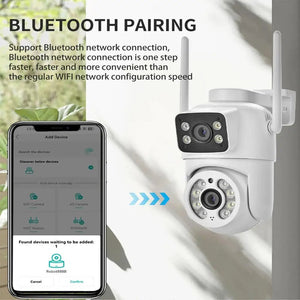 Icsee 8MP 4K PTZ WiFi Camera Dual Lens - AI Tracking Outdoor Surveillance - stepyours.com