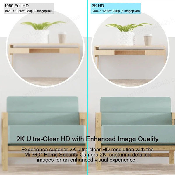 Xiaomi Home Security PTZ 2K Camera Color Night Vision AI Detection Hooks - stepyours.com