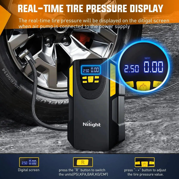 Compact Auto Car Air Pump — product view 4