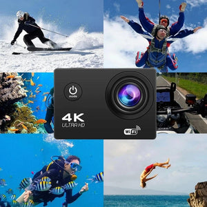 4K Outdoor Action Camera Waterproof Underwater Helmet Camera With WiFi 30FPS - stepyours.com