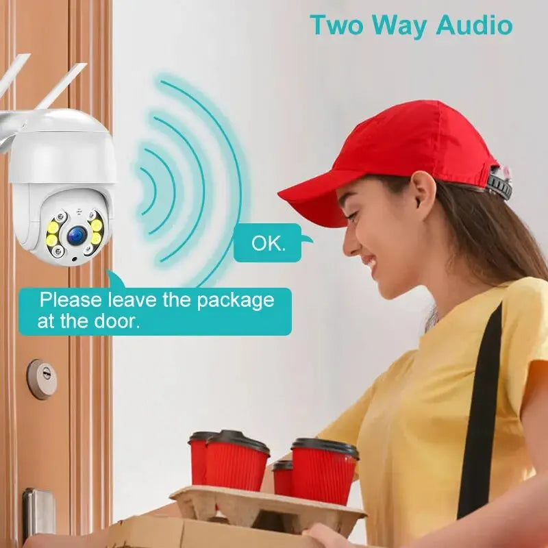 A8 8MP 4K PTZ Outdoor Wireless IP Camera - Smart AI Auto Tracking
