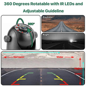GreenYi 5G WiFi Magnetic Hitch Wireless Rear View Camera Night Vision Trailer - stepyours.com